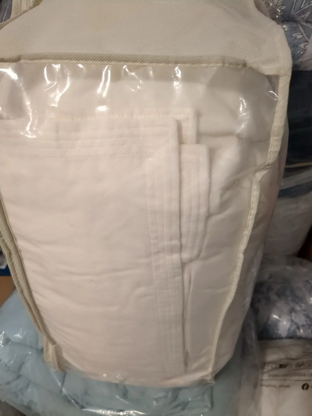 Velvet Comforter and Sham Set - Threshold, cream, full/queen